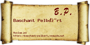 Baschant Pelbárt névjegykártya